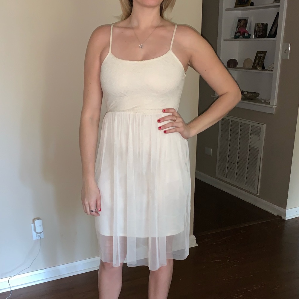 Cream flowy dress